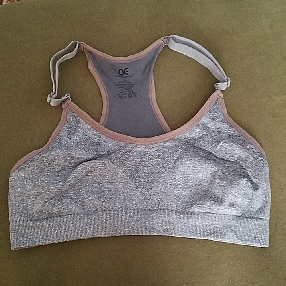 Grey sports bra
